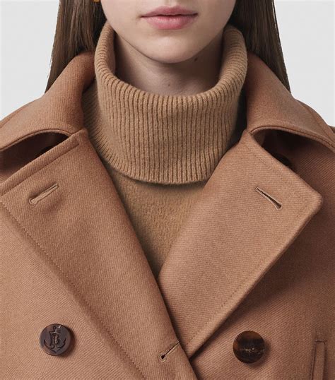 burberry wool peacoat womens|harrods burberry fur coat.